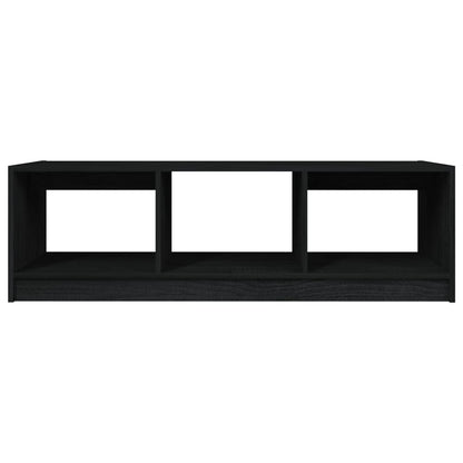 vidaXL Coffee Table | Black | Solid pinewood | Medium | Storage | Coffee Table