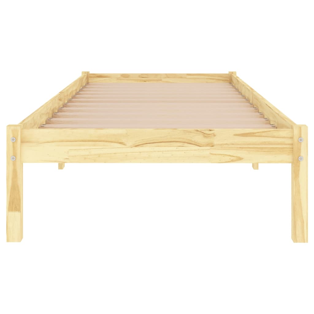 vidaXL Bed Frame | Natural Wood | Solid Pine Wood | Single | Durable | Bed Frame