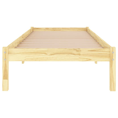 vidaXL Bed Frame | Natural Wood | Solid Pine Wood | Single | Durable | Bed Frame