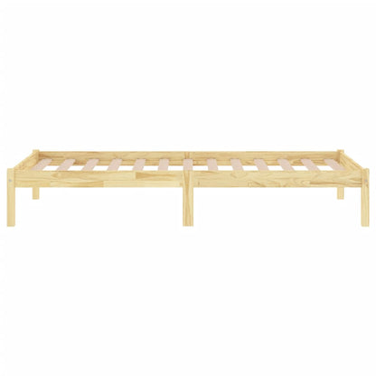 vidaXL Bed Frame | Natural Wood | Solid Pine Wood | Single | Durable | Bed Frame