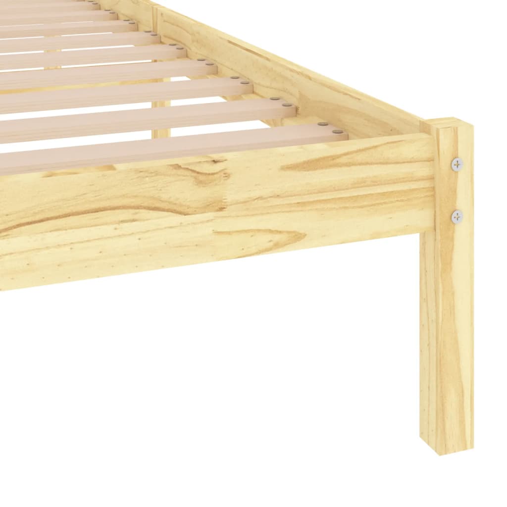 vidaXL Bed Frame | Natural Wood | Solid Pine Wood | Single | Durable | Bed Frame