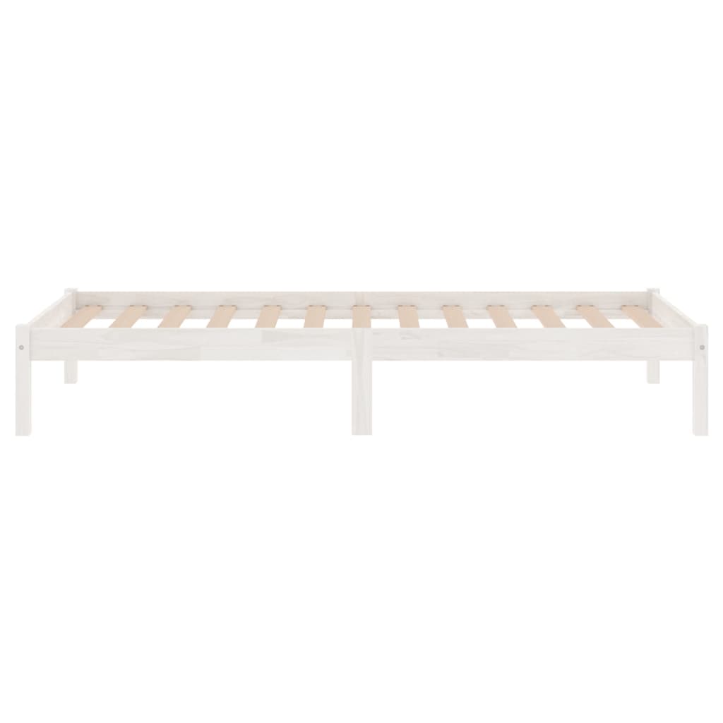 vidaXL Bed Frame | White | Solid Pine Wood | 90x190 cm | Bed Frame | Rectangular