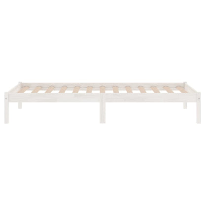 vidaXL Bed Frame | White | Solid Pine Wood | 90x190 cm | Bed Frame | Rectangular