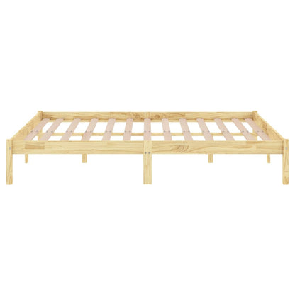 vidaXL Bed Frame | Natural wood | Solid pinewood | Small Double | Simple