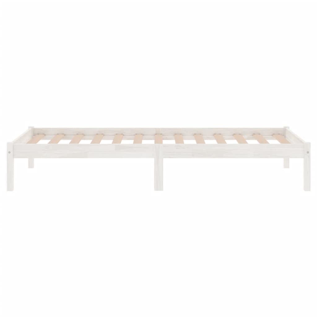 vidaXL Bed Frame | White | Solid Pine Wood | Single | Sturdy | Bed Frame