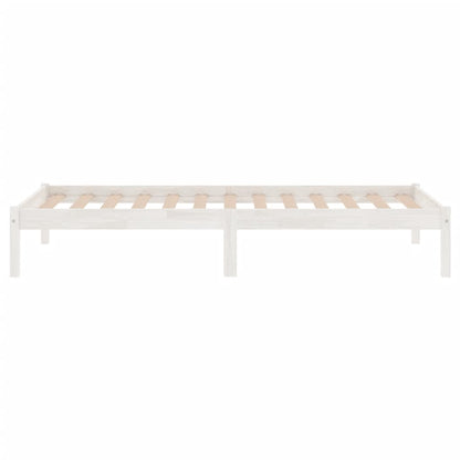 vidaXL Bed Frame | White | Solid Pine Wood | Single | Sturdy | Bed Frame
