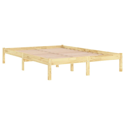 vidaXL Bed Frame | Natural pine | Solid pinewood | 120x200 cm |  Durable