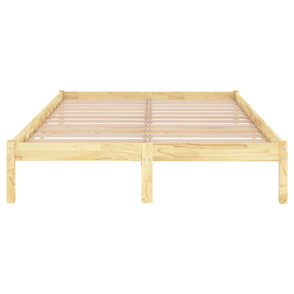 vidaXL Bed Frame | Natural pine | Solid pinewood | 120x200 cm |  Durable