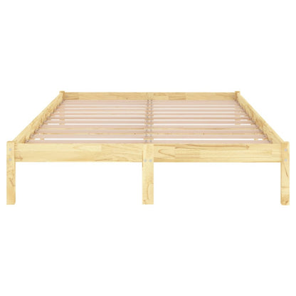vidaXL Bed Frame | Natural pine | Solid pinewood | 120x200 cm |  Durable