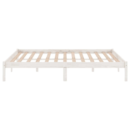 vidaXL Bed Frame | White | Solid pinewood | 120x200 cm mattress size | Durable