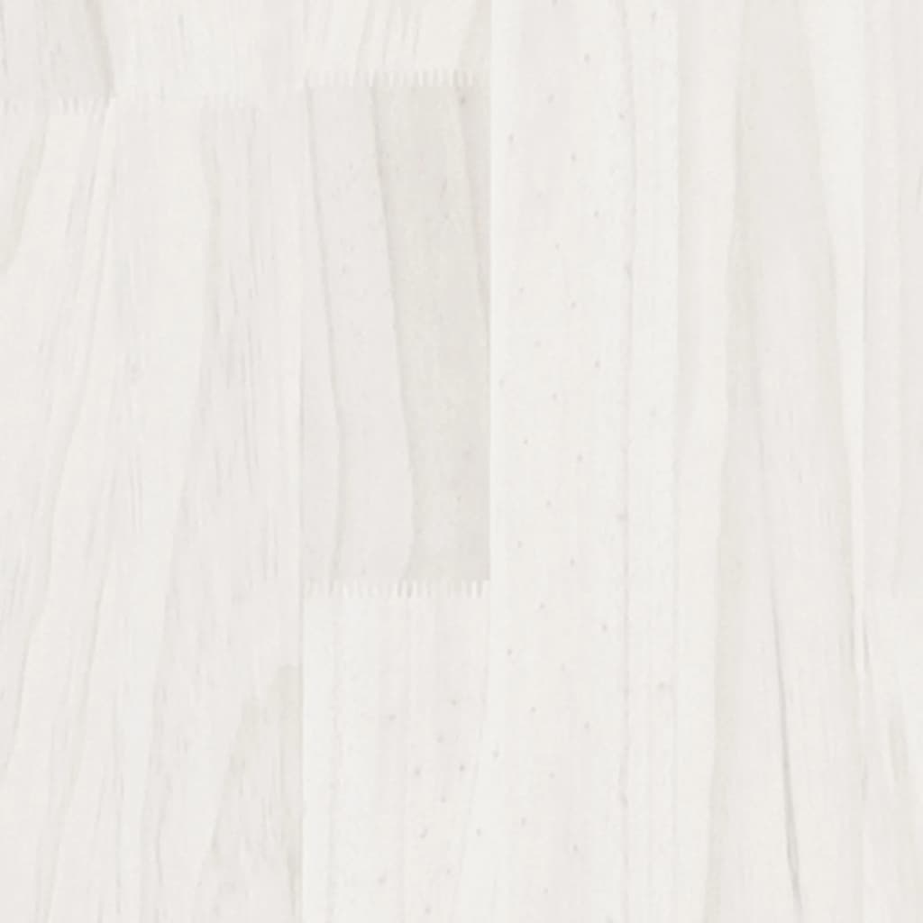 810028 vidaXL Bed Frame without Mattress White Solid Wood 160x200 cm
