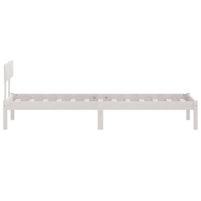 vidaXL Bed Frame | White | Solid Pinewood | Small Single | Durable  | Bed Frame