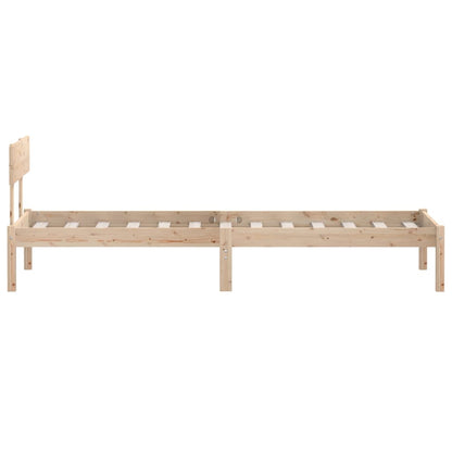 vidaXL Bed Frame | Natural Wood | Solid Pine Wood | Single | Durable | Bed Frame