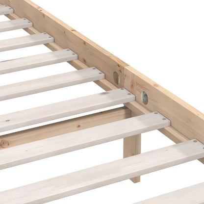 vidaXL Bed Frame | Natural Wood | Solid Pine Wood | Single | Durable | Bed Frame