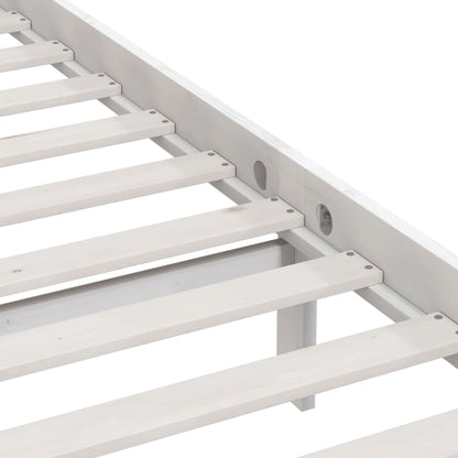 vidaXL Bed Frame | White | Solid Pine Wood | Single | Sturdy | Bed Frame