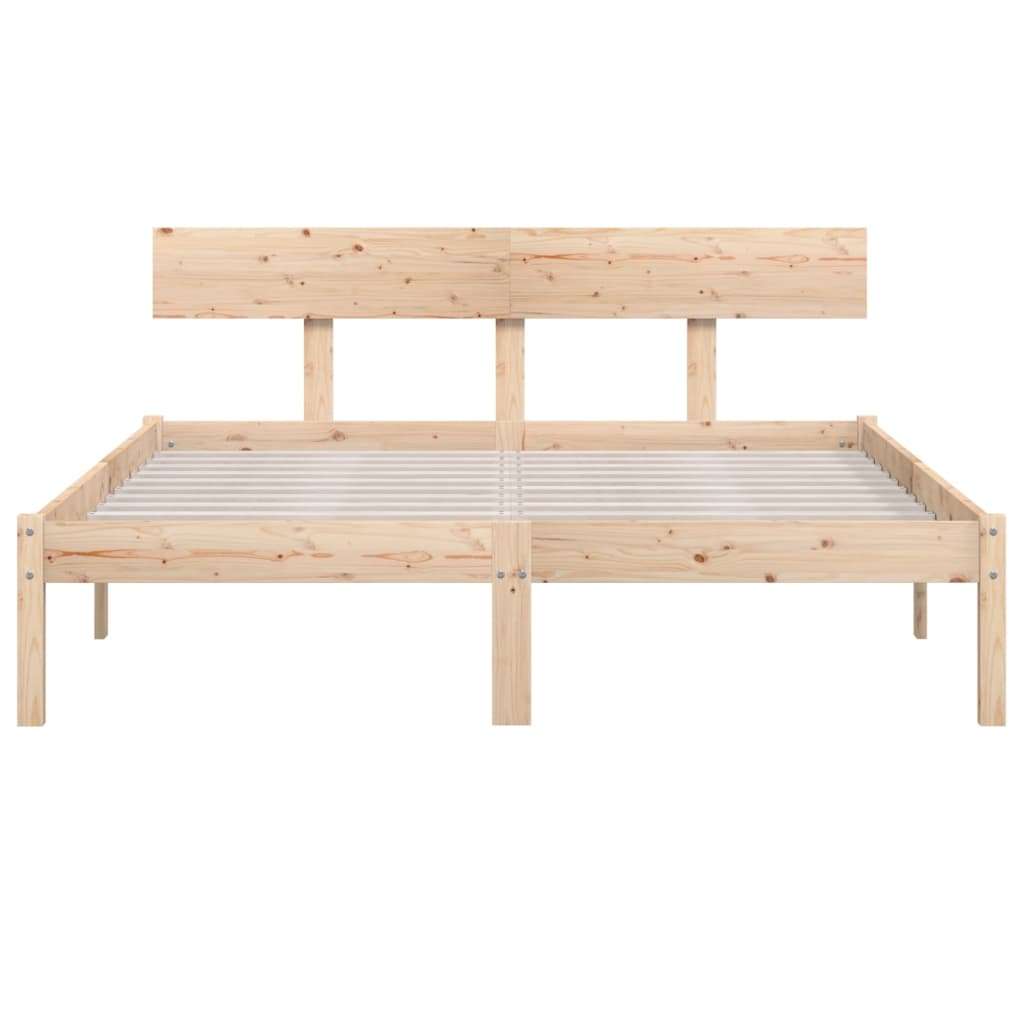 vidaXL Bed Frame without Mattress Solid Wood 120x200 cm