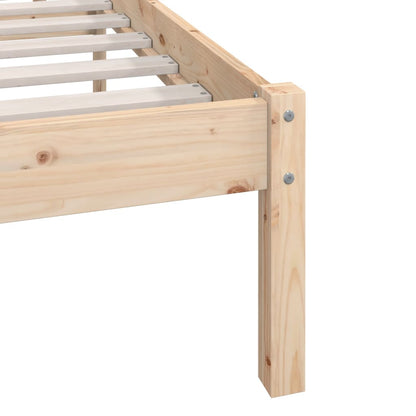 vidaXL Bed Frame without Mattress Solid Wood 120x200 cm