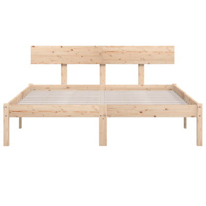 vidaXL Bed Frame | Pine | Solid Pinewood | Double | Durable | Bed Frame