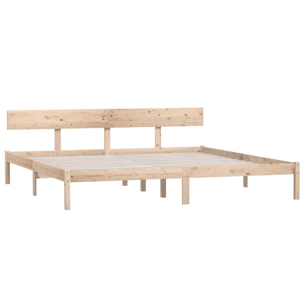 vidaXL Bed Frame | Natural wood | Solid pine wood (untreated) | Double |  Tough
