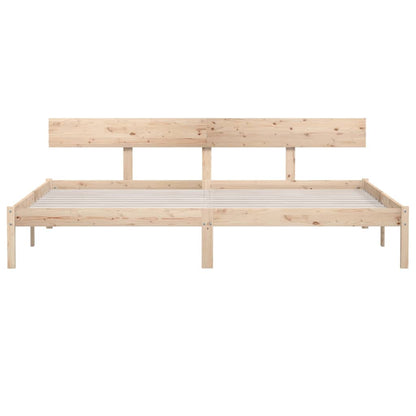 vidaXL Bed Frame | Natural wood | Solid pine wood (untreated) | Double |  Tough