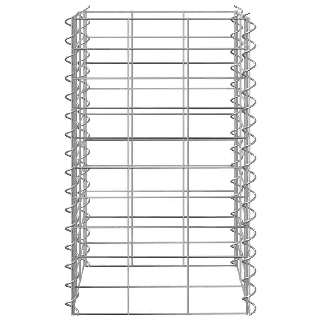 vidaXL Gabion Raised Bed | Silver | Iron | 30x30x50 cm | Heavy Weight Endurance