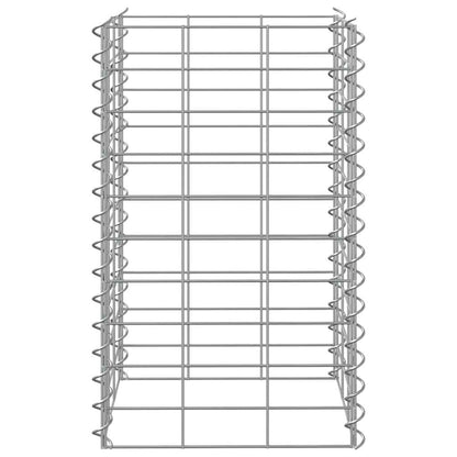 vidaXL Gabion Raised Bed | Silver | Iron | 30x30x50 cm | Heavy Weight Endurance
