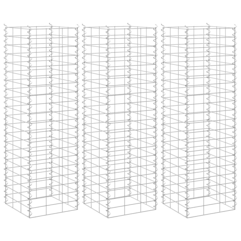 vidaXL Gabion Raised Bed | Silver | Iron | Medium | Heavy Duty