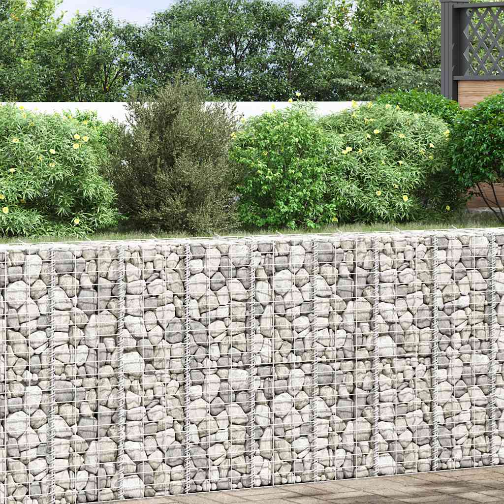 vidaXL Gabion Raised Bed | Silver | Iron | Medium | Heavy Duty
