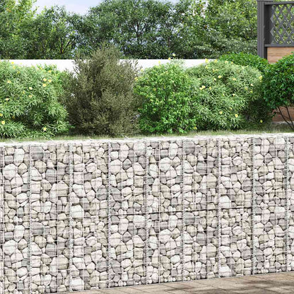 vidaXL Gabion Raised Bed | Silver | Iron | Medium | Heavy Duty