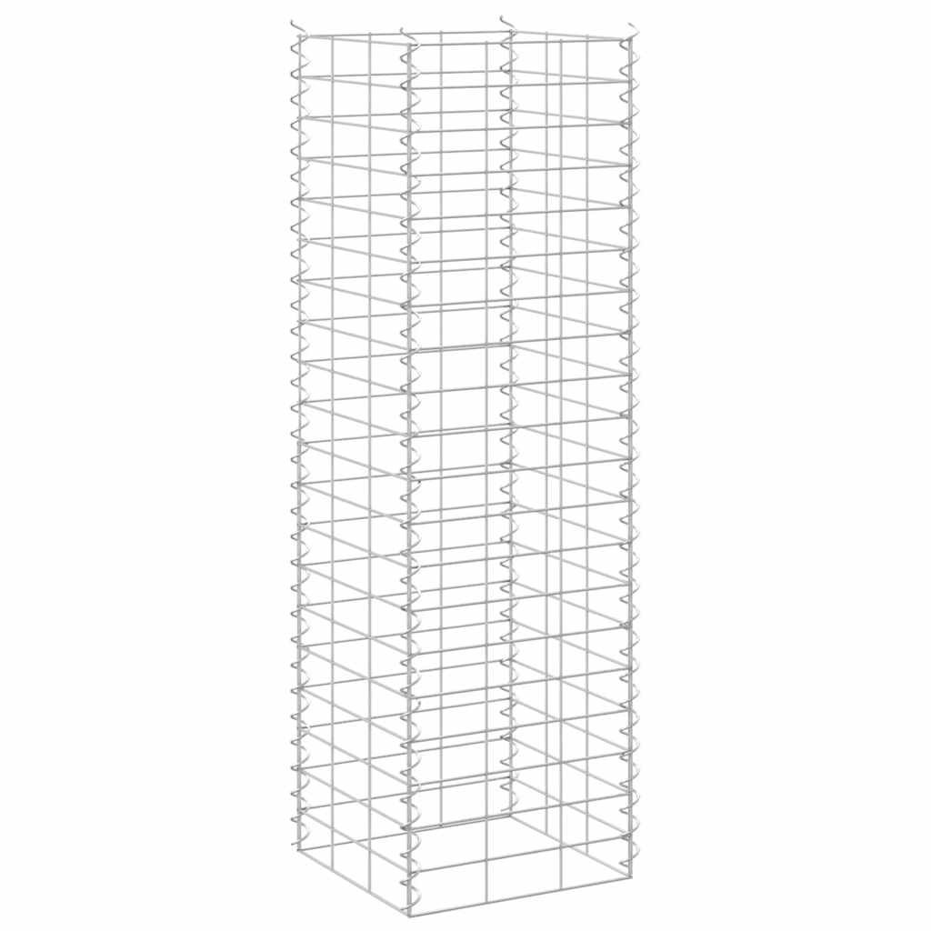 vidaXL Gabion Raised Bed | Silver | Iron | Medium | Heavy Duty