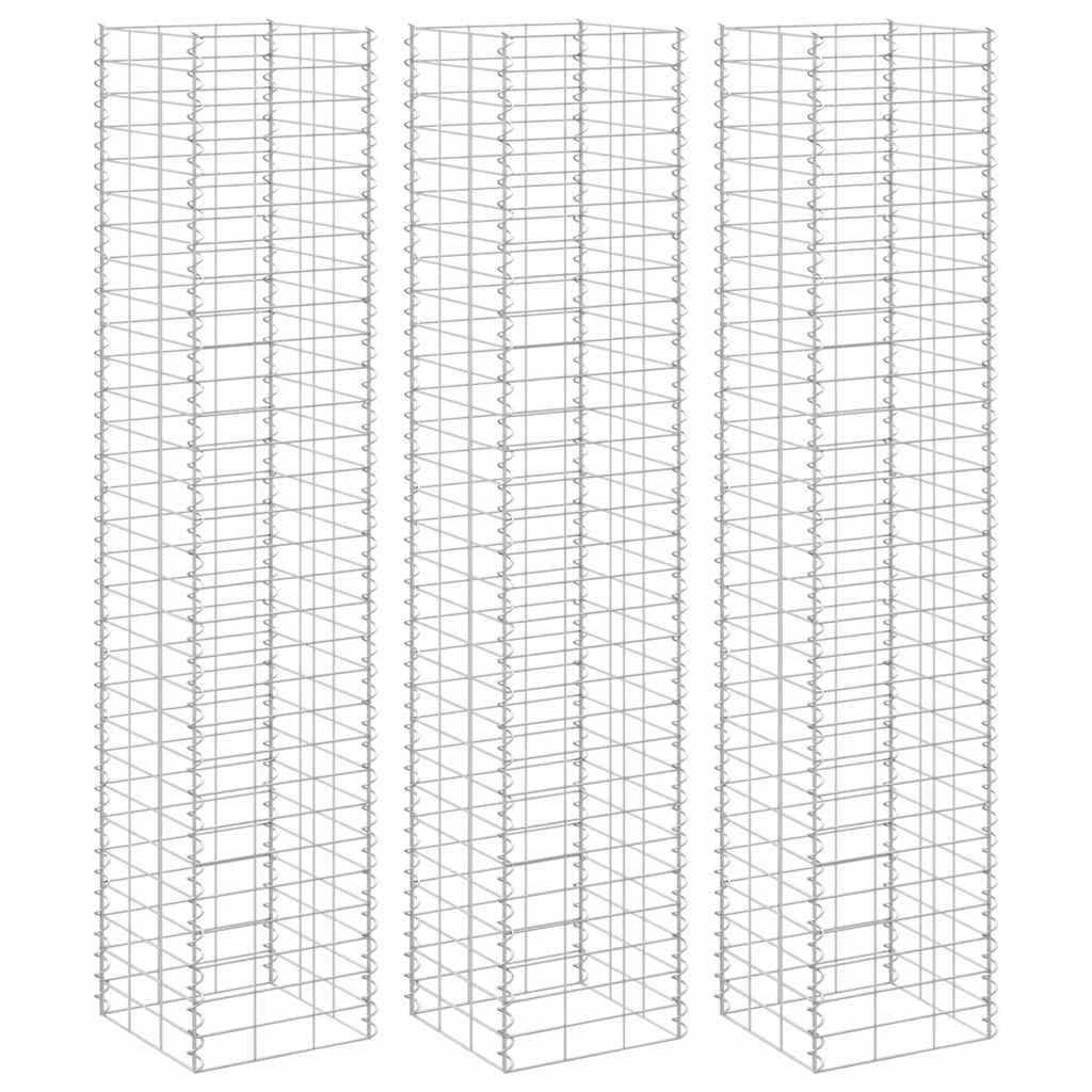 vidaXL Gabion Raised Bed | Silver | Iron | Extra Tall | Gabion Raised Bed