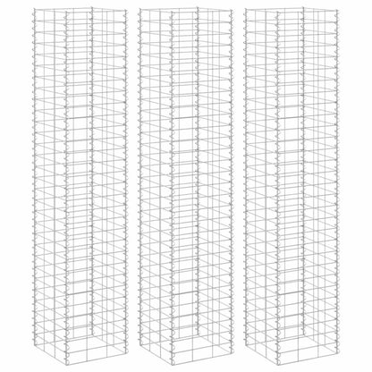 vidaXL Gabion Raised Bed | Silver | Iron | Extra Tall | Gabion Raised Bed