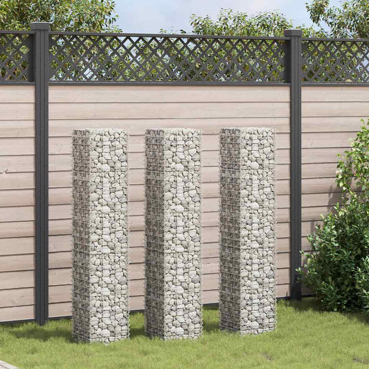 vidaXL Gabion Raised Beds 3 pcs 30x30x150 cm Iron