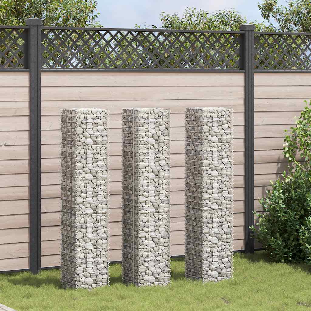 vidaXL Gabion Raised Bed | Silver | Iron | Extra Tall | Gabion Raised Bed