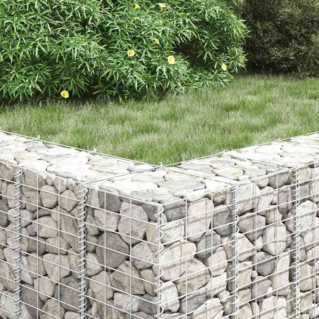 vidaXL Gabion Raised Bed | Silver | Iron | Extra Tall | Gabion Raised Bed