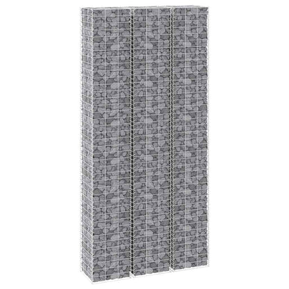 vidaXL Gabion Raised Bed | Silver | Iron | Extra Tall | Gabion Raised Bed