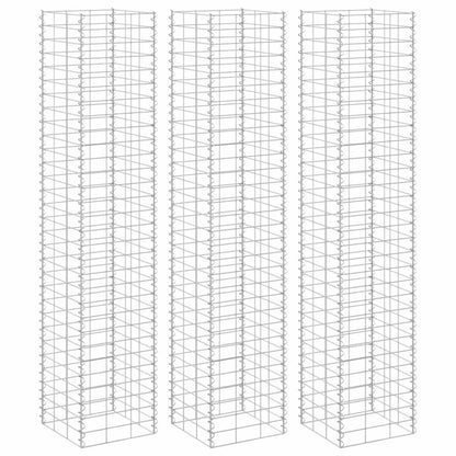 vidaXL Gabion Raised Beds 3 pcs 30x30x150 cm Iron
