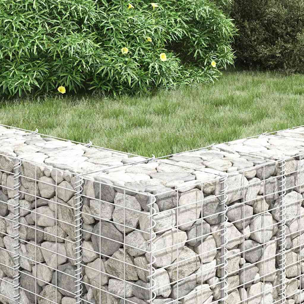 vidaXL Gabion Raised Beds 3 pcs 30x30x200 cm Iron