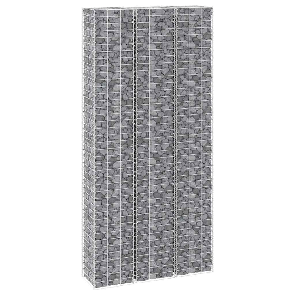 vidaXL Gabion Raised Beds 3 pcs 30x30x200 cm Iron