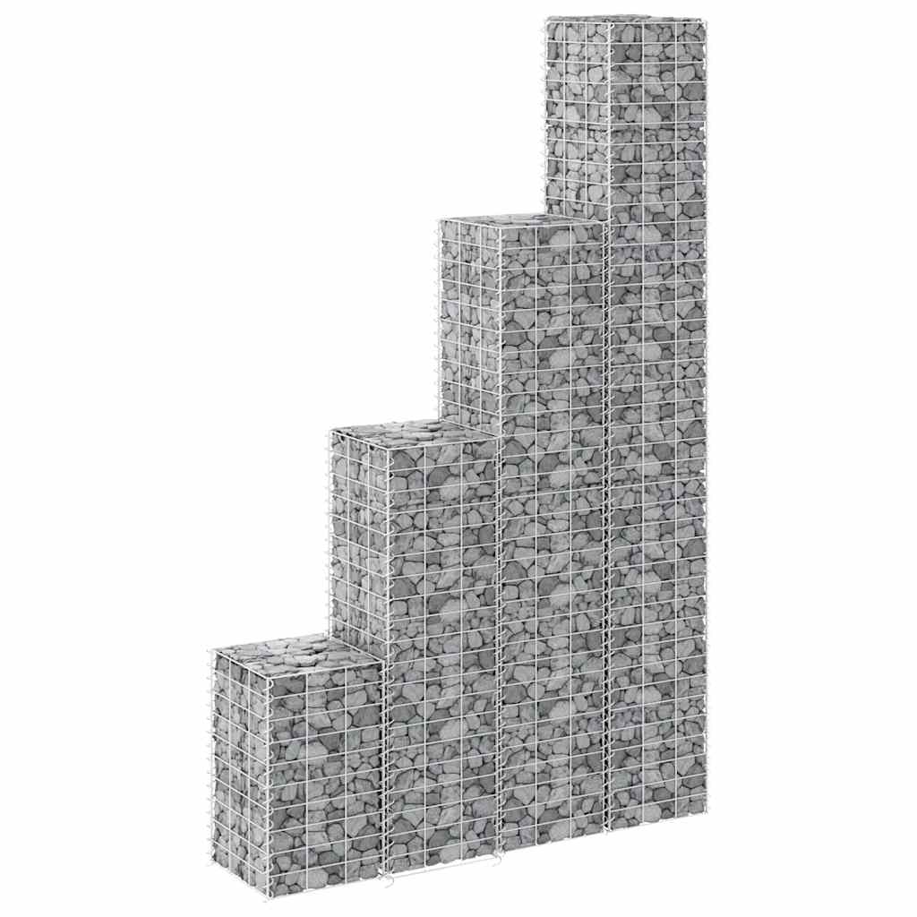 vidaXL Gabion Raised Beds 4 pcs 30x30x50/100/150/200 cm Iron