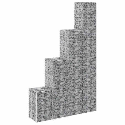 vidaXL Gabion Raised Beds 4 pcs 30x30x50/100/150/200 cm Iron