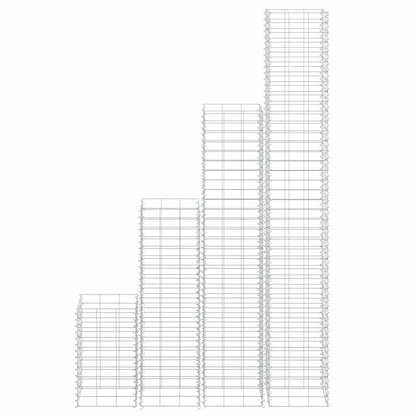 vidaXL Gabion Raised Beds 4 pcs 30x30x50/100/150/200 cm Iron
