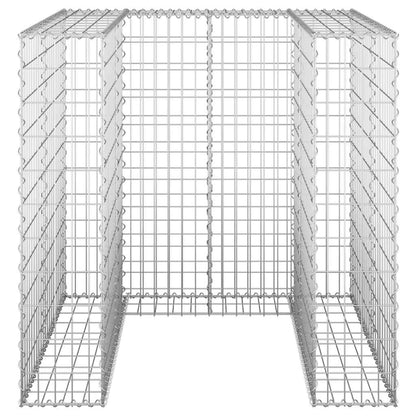 vidaXL Gabion Wall for Garbage Bin Galvanised Steel 110x100x110 cm