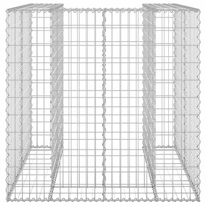 vidaXL Gabion Wall for Garbage Bin Galvanised Steel 110x100x110 cm