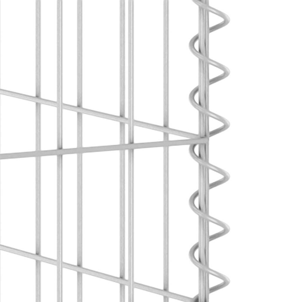 vidaXL Gabion Wall for Garbage Bin Galvanised Steel 110x100x110 cm