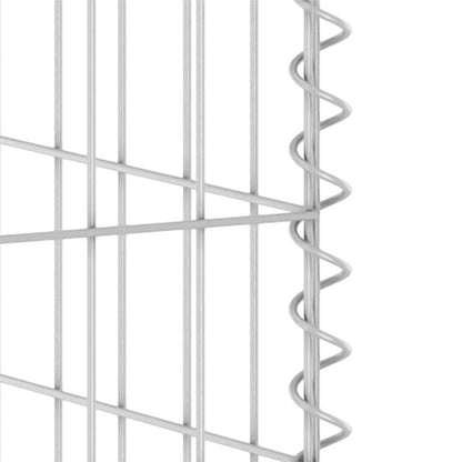 vidaXL Gabion Wall for Garbage Bin Galvanised Steel 110x100x110 cm