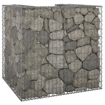 vidaXL Gabion Wall for Garbage Bin Galvanised Steel 110x100x110 cm