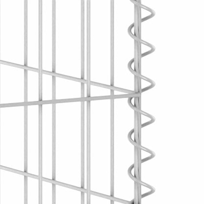 vidaXL Gabion Wall for Garbage Bins Galvanised Steel 254x100x110 cm