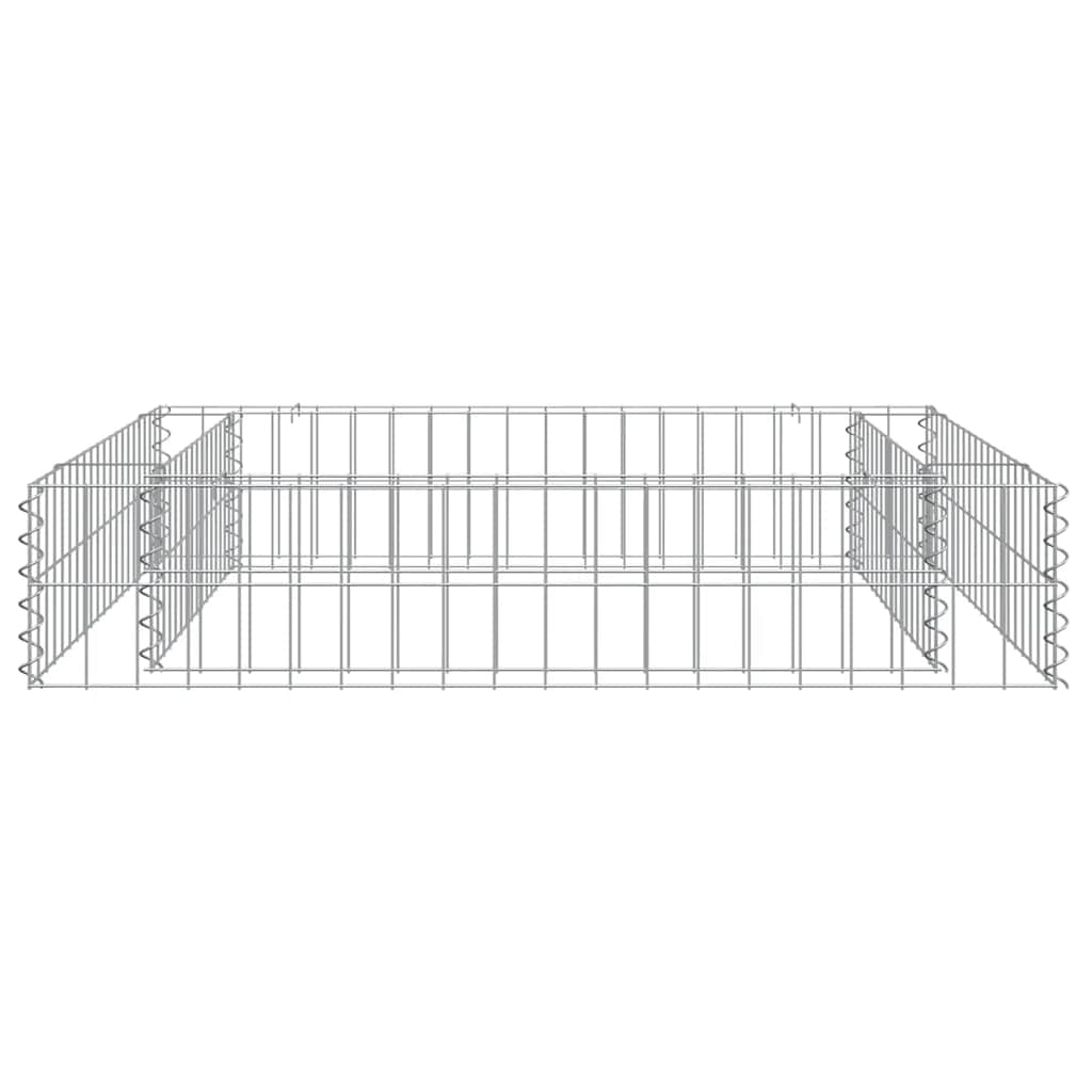 vidaXL Gabion Raised Bed Galvanised Steel 100x100x20 cm