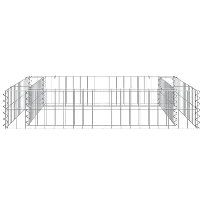 vidaXL Gabion Raised Bed Galvanised Steel 100x100x20 cm